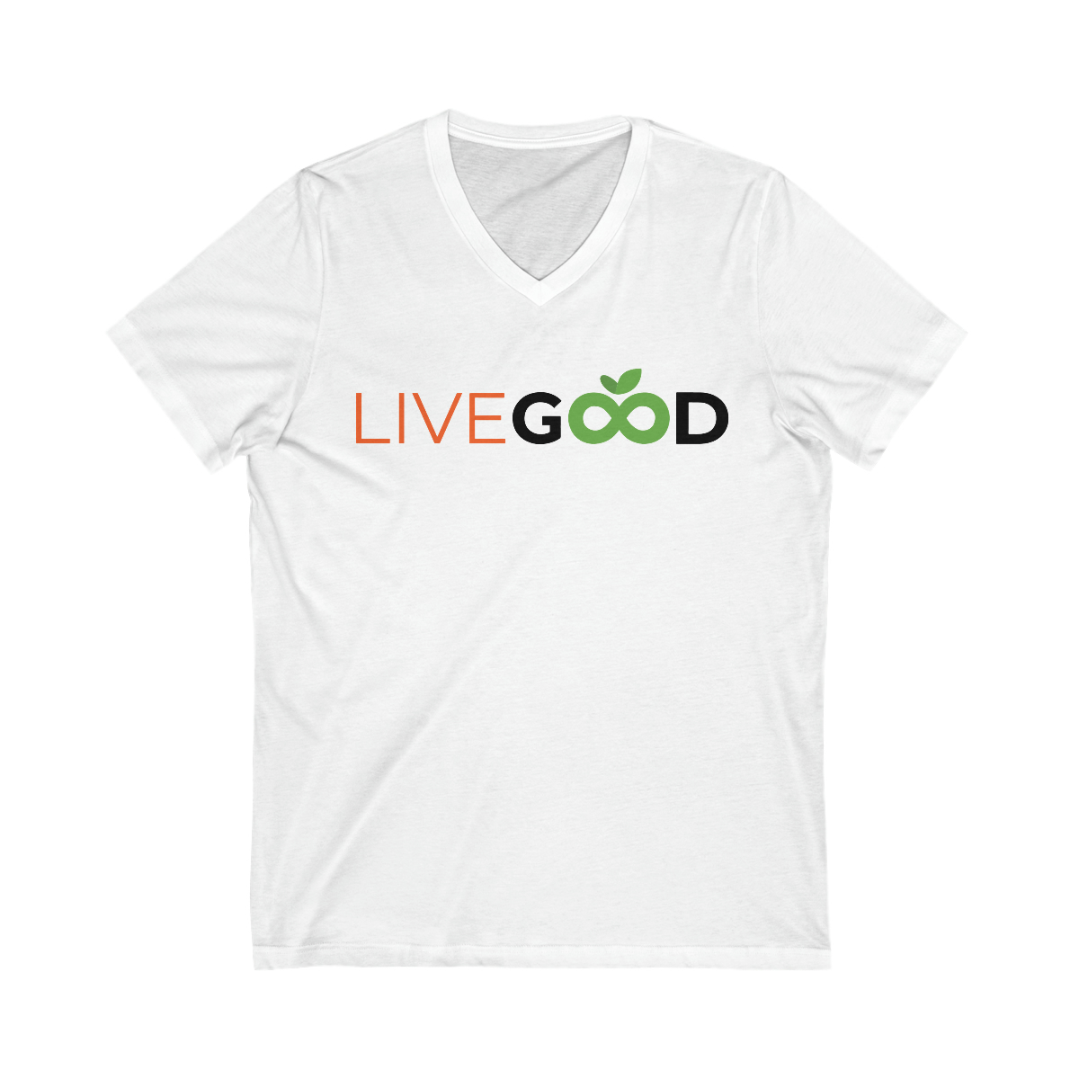 LiveGood Unisex Jersey Short Sleeve V-Neck Tee