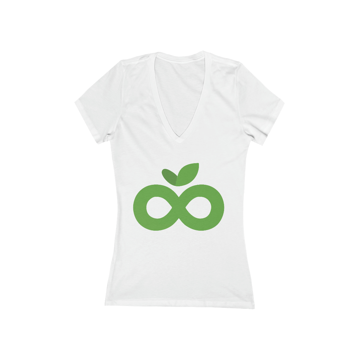 LiveGood Women's Jersey Short Sleeve Deep V-Neck Tee